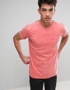 Threadbare Acid Wash T-shirt - Pink