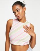 Na-kd Top In Stripe Print - Part Of A Set-multi