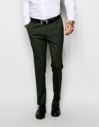 Asos Skinny Suit Pants In Green - Green