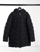 Pull & Bear Padded Puffer Jacket In Black