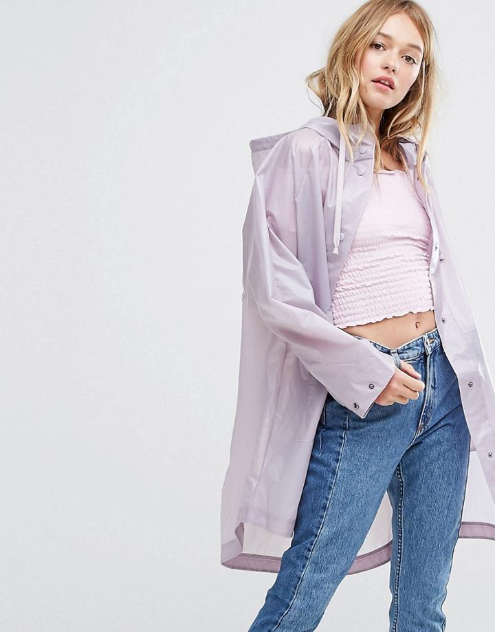 Monki Rain Coat - Purple