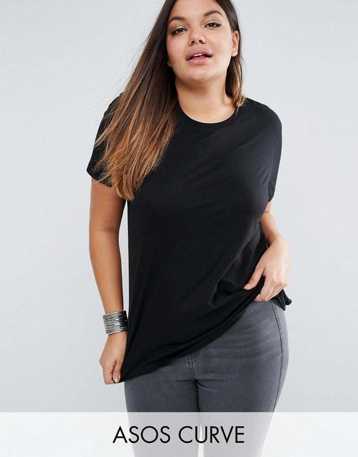 Asos Curve Crew Neck T-shirt - Black
