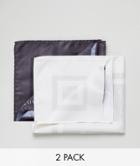 Religion Pocket Square In Skeleton Print Two Pack - Multi