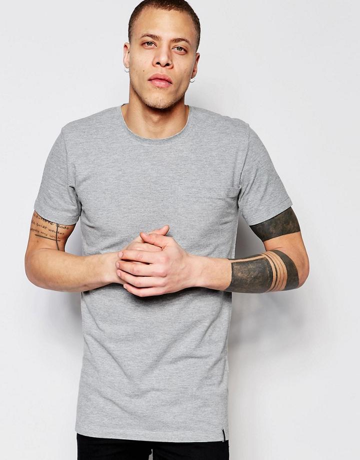 Only & Sons Pique T-shirt - Light Gray Marl