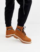 Cat Corduroy Suede Lace Up Boots In Rust-brown