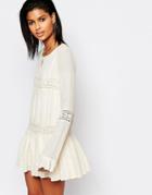 Tularosa Berkley Dress With Fluted Sleeves - Cream