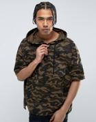 Sixth June Overhead Jacket In Camo With Short Sleeves - Green