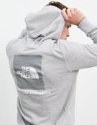 The North Face Nse Box Back Print Hoodie In Gray-grey