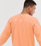 Heart & Dagger Long Sleeve T-shirt In Logo Carrier - Orange