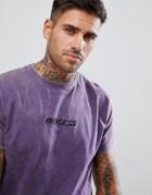 Urban Threads Embroidered Logo Print T-shirt - Purple