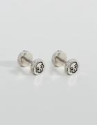 Asos Plug Earrings With Skull Design In Silver - Silver