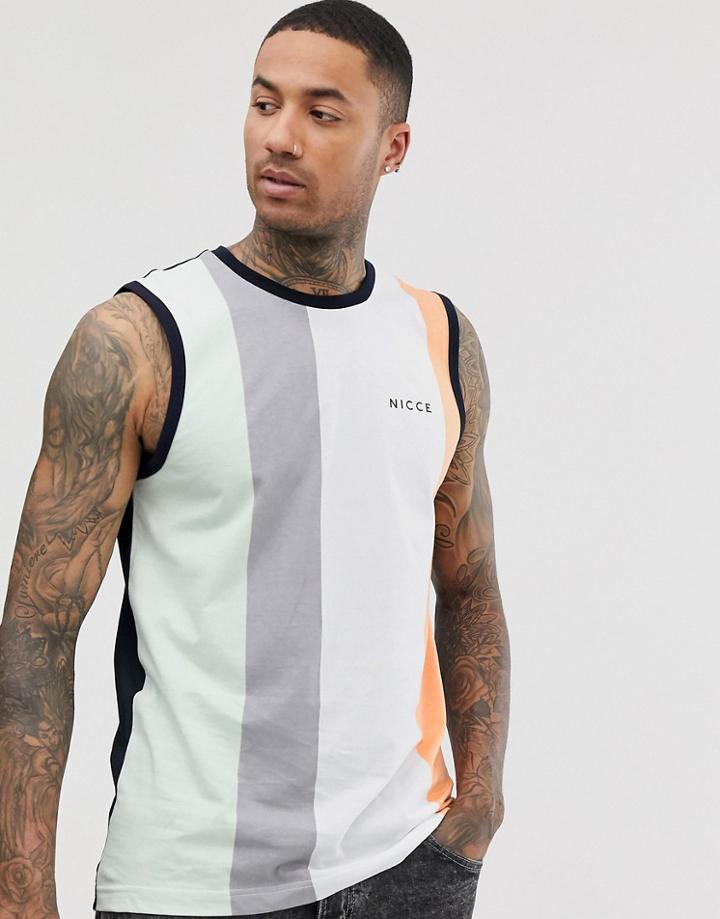 Nicce Tank In Navy Stripe