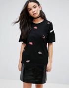 Cheap Monday Makeup Print Breeze Tee - Black