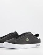 Lacoste Power Court Sneakers In Black