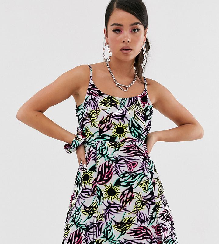 Collusion Bright Tattoo Print Skort Dress-multi