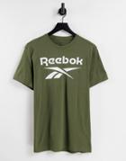 Reebok T-shirt With Large Logo In Green