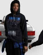 Asos Design Oversized Hoodie With Front Print In Black