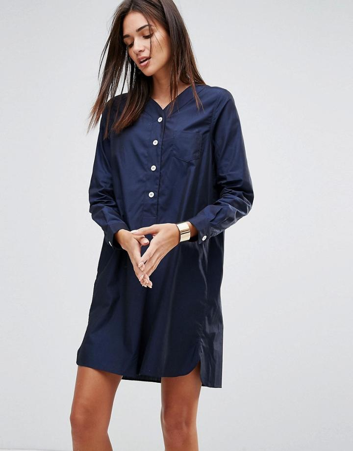 Ymc Poplin Baseball Dress - Navy