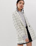 Emme Tweed Longline Blazer - Cream