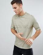 D-struct Frayed Edge Oversized T-shirt - Stone