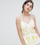 River Island Cutwork Cami Top - Yellow