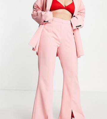 Extro & Vert Plus Flare Leg Pants In Bubblegum Pink