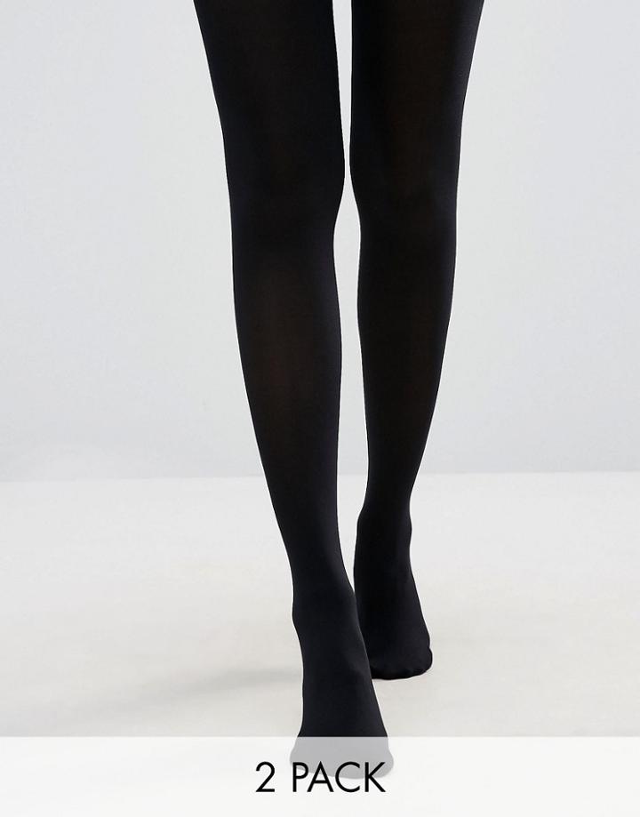 New Look 2 Pack 70 Denier Tights - Black