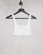 Asos Design Crop Top With Open Side In White