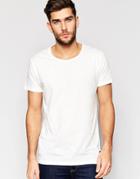 Only & Sons Scoop Neck T-shirt - White Marl