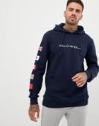 Kings Will Dream Hoodie With Badges In Navy - Navy