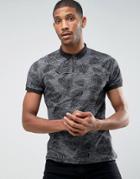 D-struct Printed Polo Shirt - Gray