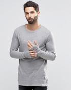 Religion Long Sleeve T-shirt With Stepped Front - Gray