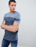 Only And Sons Stripe O Neck T-shirt - Blue