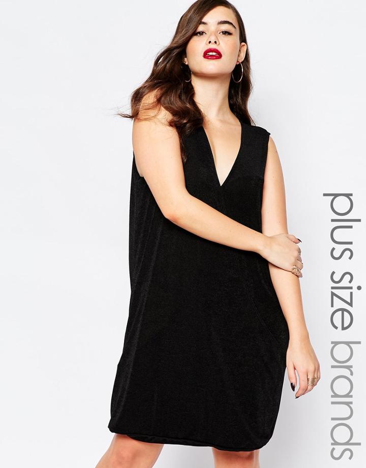 Missguided Plus Slinky Swing Dress - Black