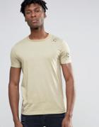 Asos T-shirt With Heavy Distress Effect In Camel - Beige