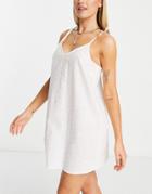 Topshop Broderie Night Dress In White