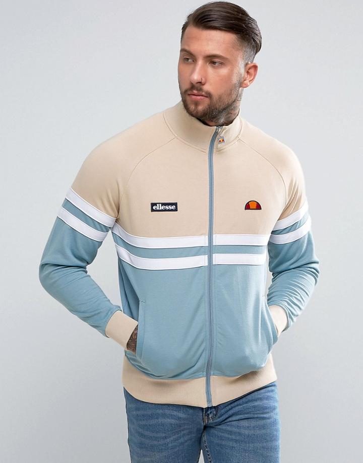Ellesse Track Jacket With Color Block - Stone