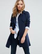 Abercrombie & Fitch Soft Trench Coat - Navy