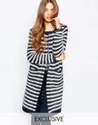 Stitch & Pieces Knitted Stripe Cardi - Multi