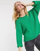 Selected Camille 3/4 Sleeve Jumper In Green