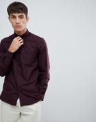 Fred Perry Buttondown Oxford Shirt In Burgundy - Red