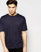 Adpt T-shirt With Drop Shoulder - Navy