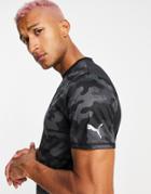 Puma Running Graphic T-shirt In Gray Camo-grey