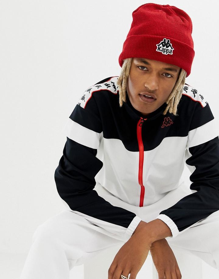 Kappa Beanie With Embroidered Logo In Red - Red