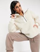 Varley Appleton Half-zip Sherpa Fleece In Off White-neutral