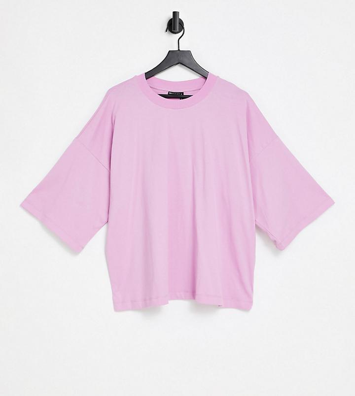 Asos Design Curve Super Oversized T-shirt In Lavender-purple