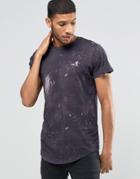 Religion Shador Curved Hem T-shirt - Black