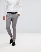 Asos Super Skinny Fit Suit Pants In Mid Gray - Gray
