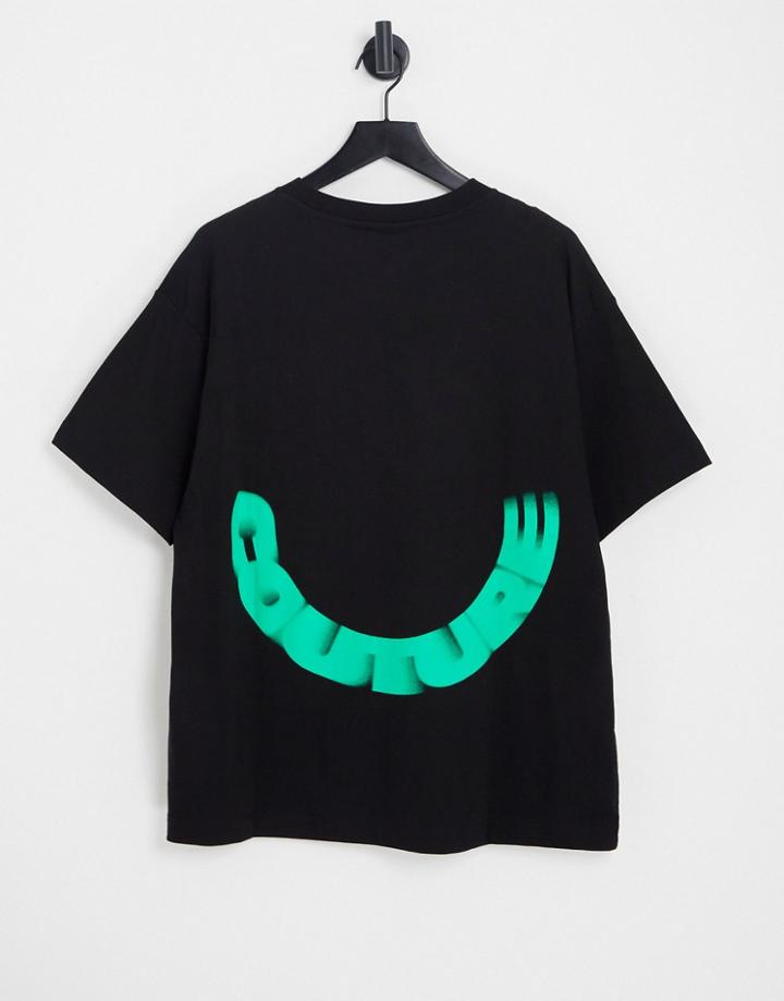 The Couture Club Oversized T-shirt In Black With Logo Print