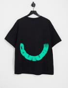 The Couture Club Oversized T-shirt In Black With Logo Print